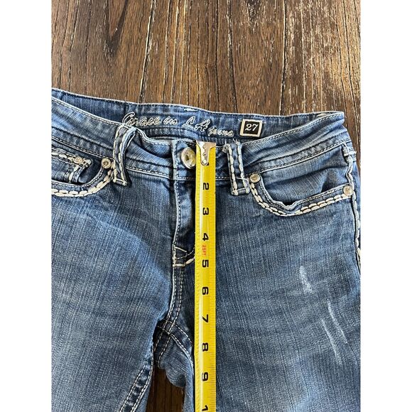 Grace in LA Embellished Capri Jeans – Size 27 - Picture 12 of 13